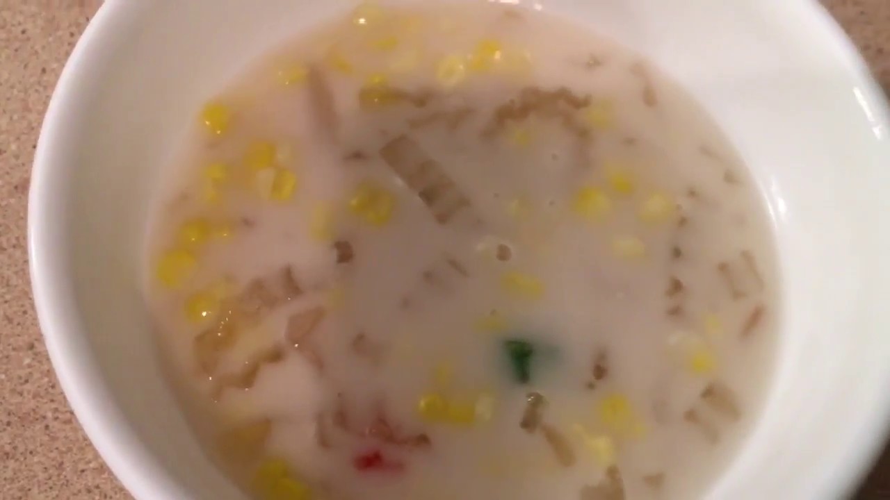 How To Make Lao Dessert (Nam Van Sali) Tapioca Shreds and Corn in