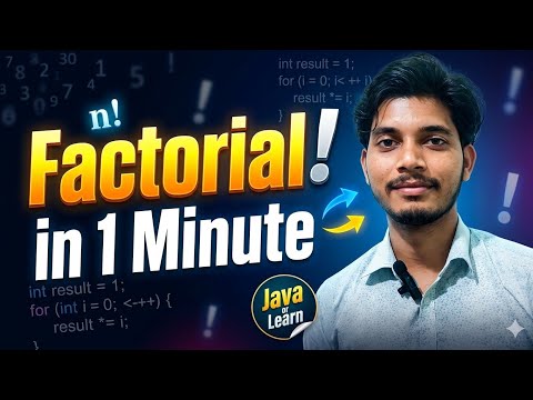 Factorial in 1 Minute | Java Program + Logic Explained | Quick DSA Trick #dsa #leetcode #google #ai 