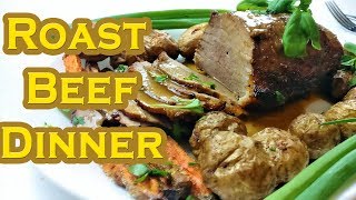 Roast Beef Dinner in the Power Air Fryer Oven Rotisserie - Complete Meal Series