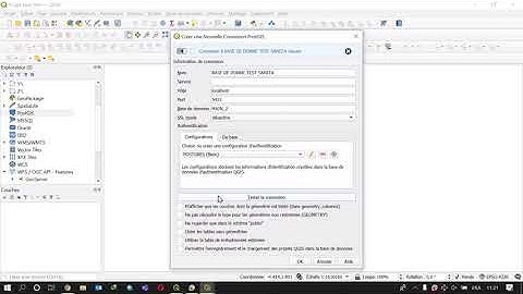 QGIS Connection à une base de données POSTGRES POSTGIS