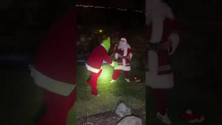 The Grinch tried to crash Christmas Eve but thankfully Santa was there to save the day
