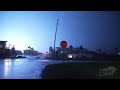 09-13-2021 Galveston, TX - Hurricane Nicholas - Power Flashes - Wave Crash Over Seawall - High Wind