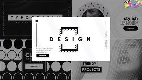 Apple Motion Template: Monochrome Typography-Final Cut Pro