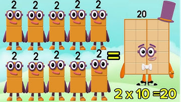 NUMBERBLOCKS ADDITION AND MULTIPLICATION | LEARN TO COOUNT ADD AND MULTIPLY NUMBERS | hello george