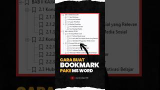 CARA BUAT BOOKMARK FILE PADA MS WORD