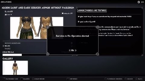 Skyrim Mod PS4: Bad Data In File. Operation Aborted Warning