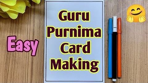 Guru Purnima Greeting Card| Guru Purnima Card| Guru Purnima Card Making| Guru Purnima