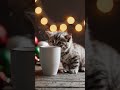 Cutest Winter Kitten Ever! 🐱❄️ #shorts #kitten #christmas