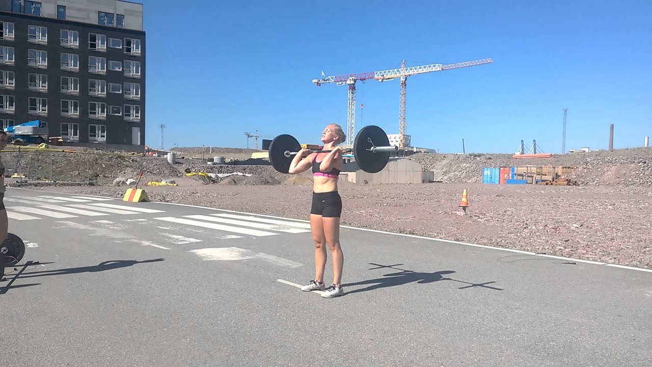 Terhi Hang Power Clean Touch and Go Practice. August 2015