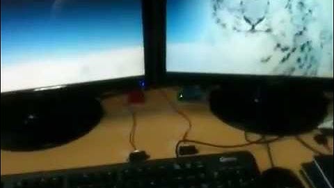 Ubuntu desktop cube rotating by human physical motion.