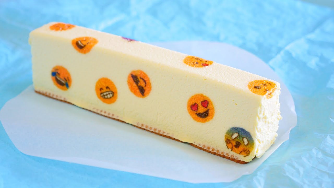 Fluffy No Bake Emoji Cheesecake ふんわり絵文字レアチーズケーキ Youtube