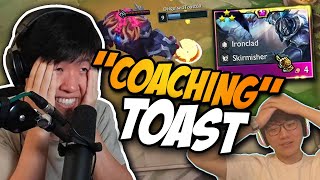 Not sure if I'm coaching Toast or he's coaching me...
