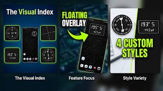 Smart Compass for Android Floating Overlay 4 Custom Styles