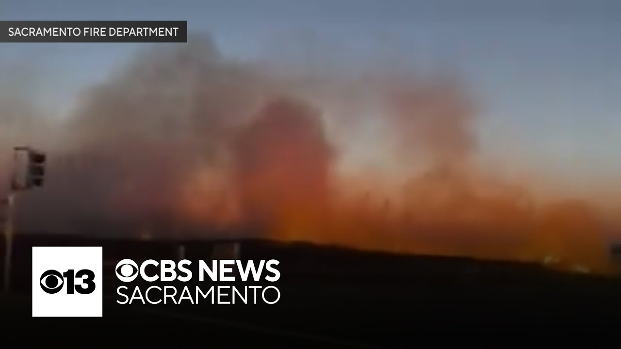 Crews knock down multiple fires in Sacramento area - YouTube