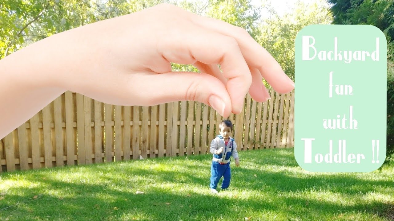Backyard fun with toddler | outdoor activity - YouTube