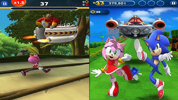 Sonic Dash Amy Vs Sonic Dash Sonic Gameplay Walkthrough (Android,iOS)
