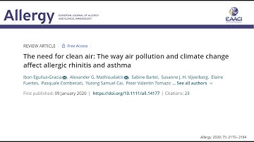 The need for clean air: The way air pollution and climate change affect allergic rhinitis and asthma