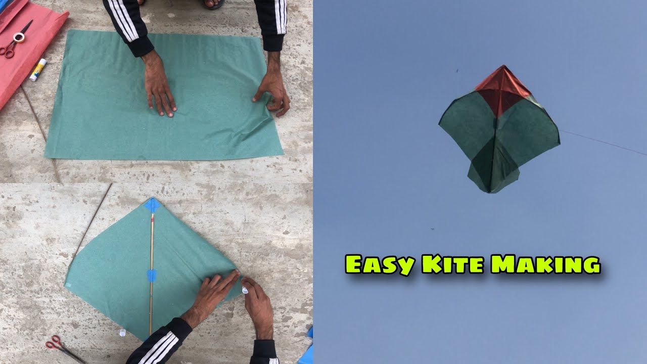 Step By Step Kite Making At Home | Kite banane ka tarika Easy 
