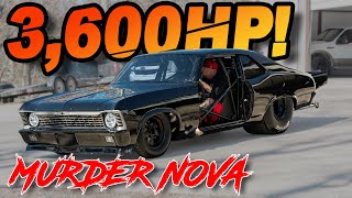 3600HP Murder Nova No Prep Kings Build - 482ci with 98MM Turbos on 70PSI (STREET OUTLAW Garage)