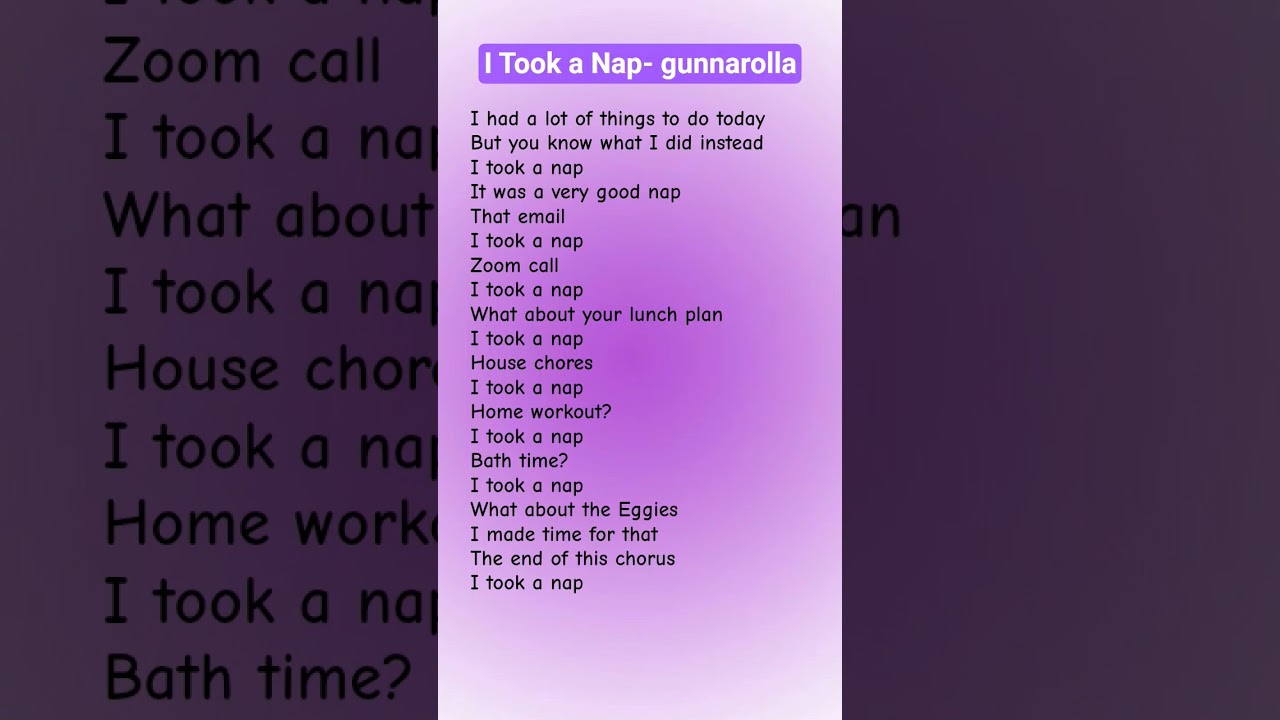 I Took a Nap- gunnarolla 