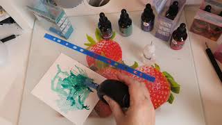 Test des encres Glitter Alcool Ink dAction 2ème partie