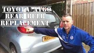 Toyota AYGO Rear Bulb Change brake light not working How To Remove Rear Light unit