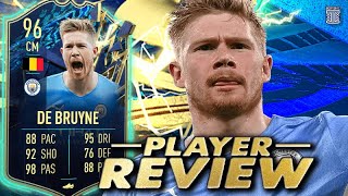 96 TEAM OF THE SEASON DE BRUYNE PLAYER REVIEW! - FIFA 22 Ultimate Team