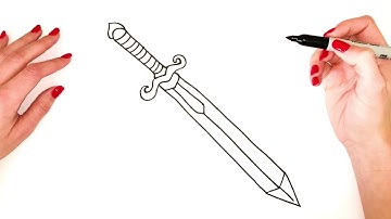 How To Draw Sword Step By Step - Sword Drawing EASY - Drawing Tutorials