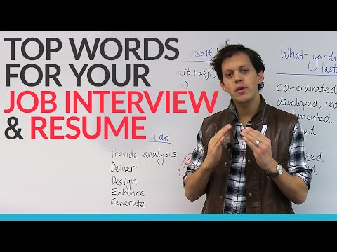 Top words for your JOB INTERVIEW & RESUME