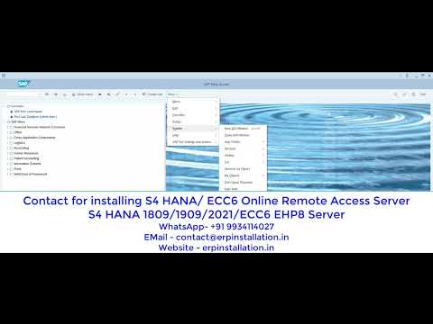 Setup your  own SAP S4 HANA and SAP IDES ECC6 EHP8 Online Remote Server | WhatsApp - +919934114027