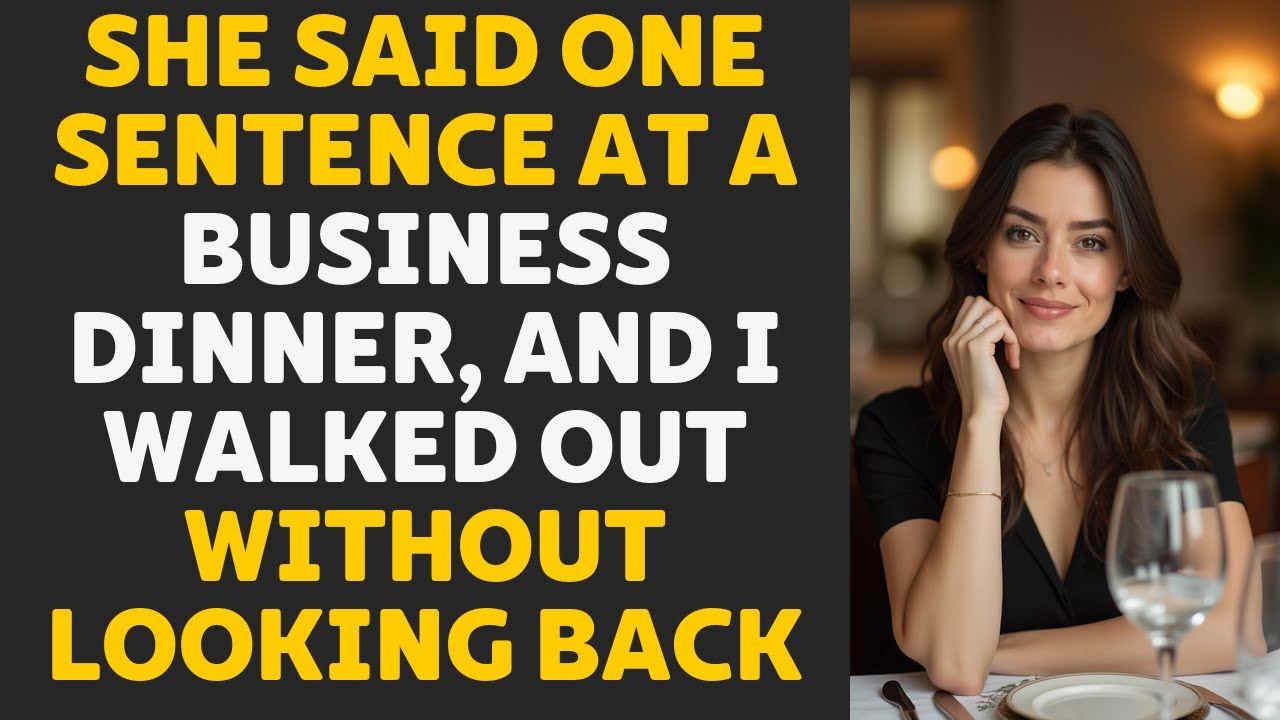 She Spoke One Line at Dinner — and I Walked Away From the Life I Thought Was Mine