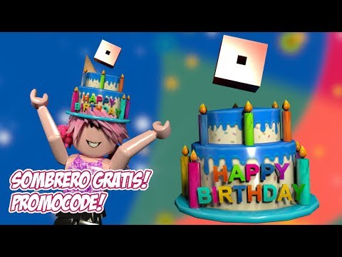 Sombrero De Cumpleanos Gratis Con Promocode Feliz Cumpleanos - roblox aniversario 12 como obtener este hermoso sombrero gratis