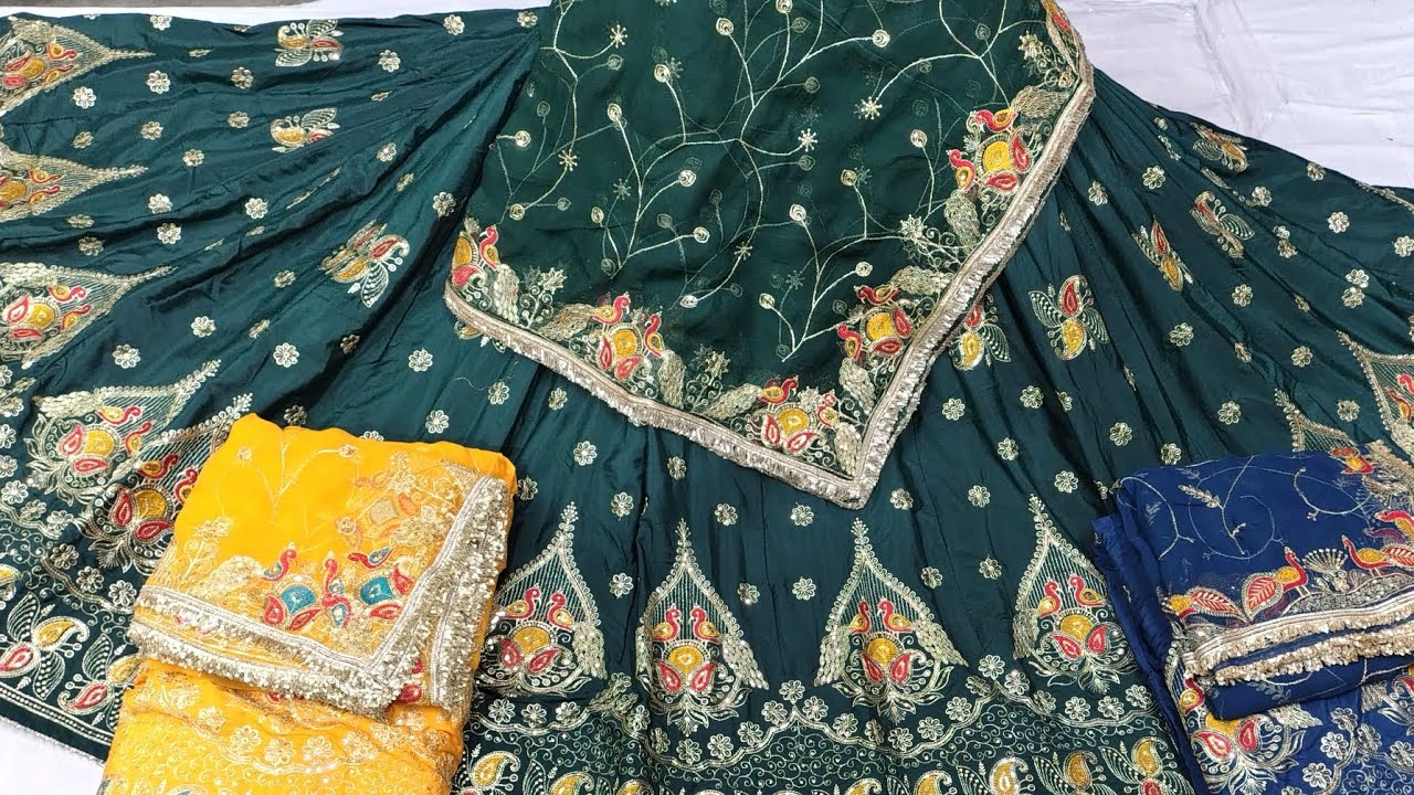 3 पीस सेट ट्रेंडिंग लाचा हेवी वर्क के साथ ऑर्डर नोउ।  -     7891021675