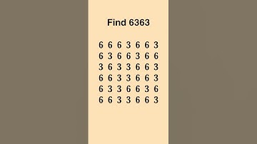 Find the  Number 6363 - Math Quiz #math #quiz #shorts #ytshorts #education #iqtest #yt #guess
