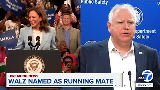 Kamala Harris poised to pick Minnesota Gov. Tim Walz as VP running mate