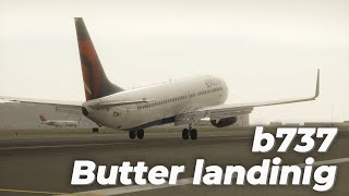 Delta Airlines B738 butter Landing at KSFO #flightsim #aviation #butterlanding screenshot 5