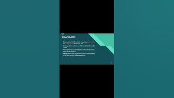 ADVANTAGE OF ENCAPSULATION