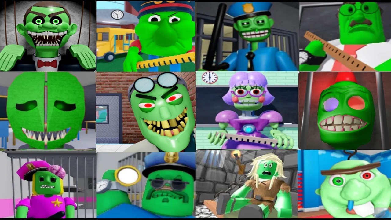 Super Mario ZOMBIE SPEED Runs in Barry, Great School, Grumpy Gran, Carnival, Papa Pizza #roblox
