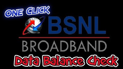 How to check BSNL Broadband Data Usage | BSNL Broadband Data Usage check in mobile