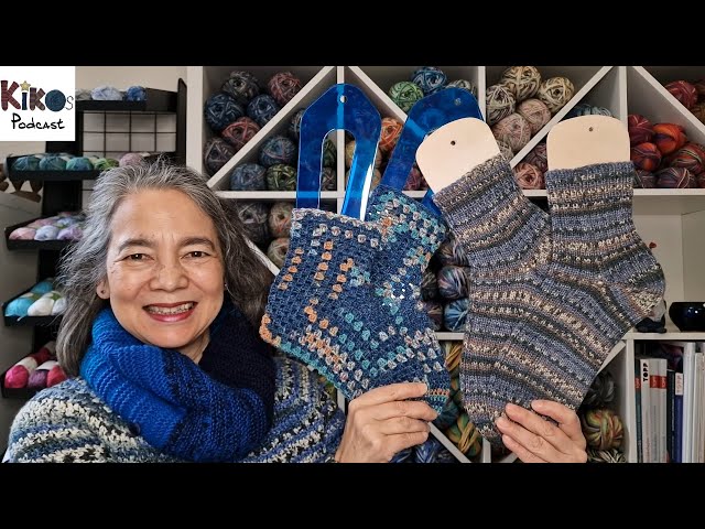 Kiko's Knitting Podcast #304 - Crochet Hexagon Slippers - YouTube