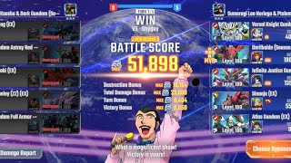 Versal Knight 51.9k ML Score with 0 Death Bulldozer Strat vs 313k CP! SD Gundam G Generation Eternal