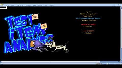 AUTOMATED PERIODIC TEST RESULT WITH TEST ITEM ANALYSIS