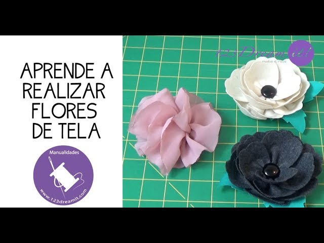 Hacer flores de tela muy fáciles - Ropa DIY