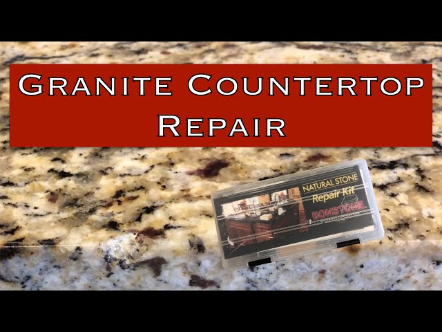 How to repair a damaged granite counter corner edge w/ HIMG® Surface Repair  