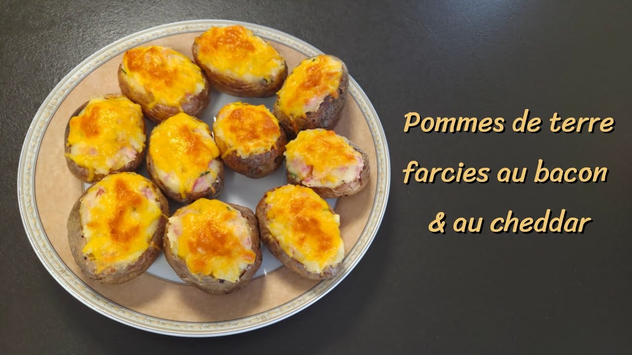 ✨️ POMMES DE TERRE FARCIES AU BACON ET AU CHEDDAR 🥔 🥓