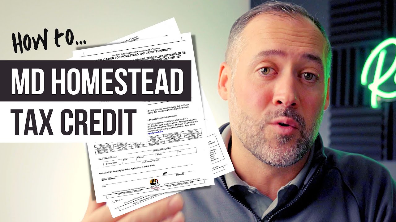 How To Apply For The Maryland Homestead Tax Credit YouTube