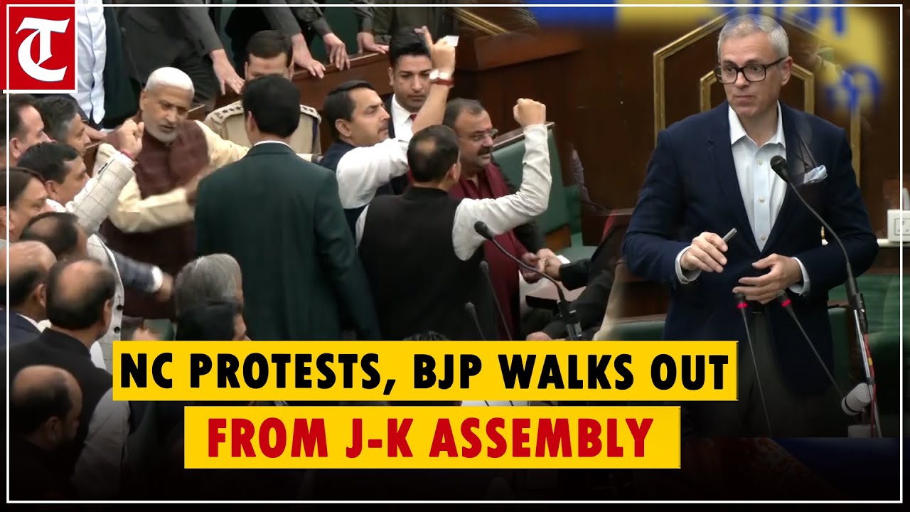 NC protests, BJP walks out from J-K Assembly on daily wagers regularisation issue