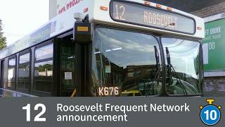CTA bus #12 Roosevelt Frequent Network Announcement