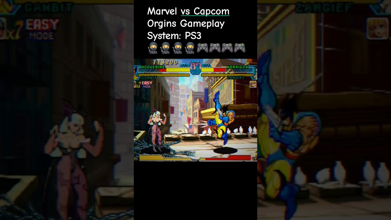 MARVEL VS CAPCOM ORGINS GAMEPLAY 