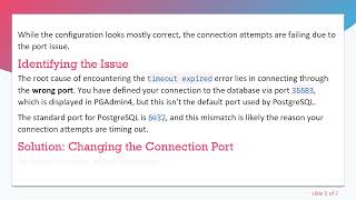Resolving Timeout Expired Errors in Symfony/Doctrine When Connecting to PostgreSQL